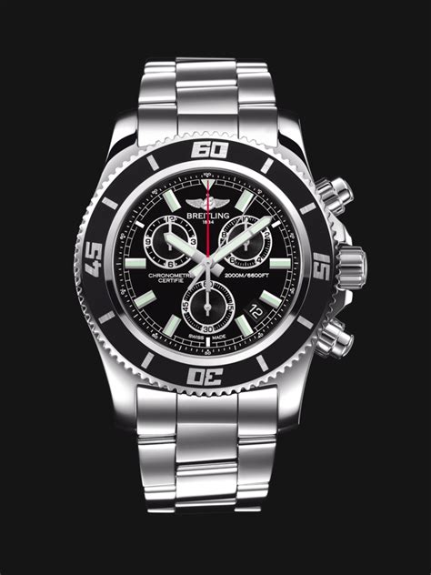 breitling superocean chronograph m2000 blacksteel replica